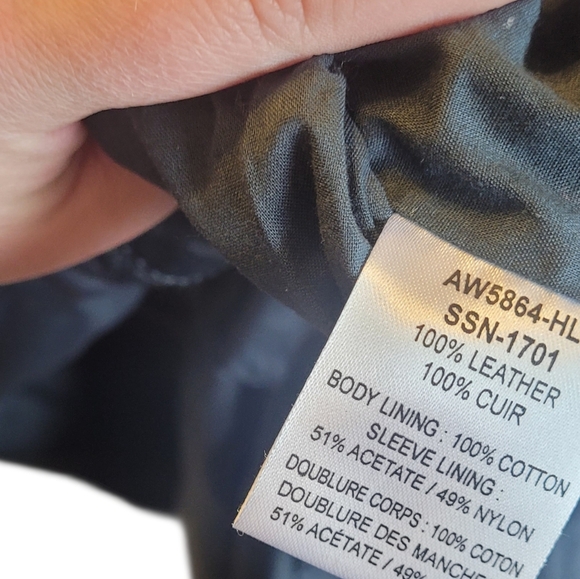 ATM Black Waxy Leather Cargo Jacket Women's Size XS - Picture 7 of 8